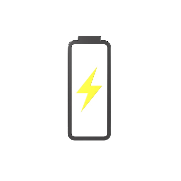 Indicador de carga de energía de almacenamiento de litio de energía de capacidad de nivel medio de icono de degradado de renderizado de batería