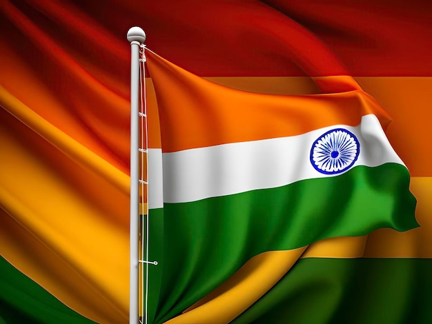 Foto indien 3d-flagge