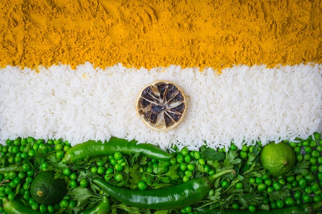 Indien Unabhängigkeitstag 15. August Konzept: Indische Nationalflagge