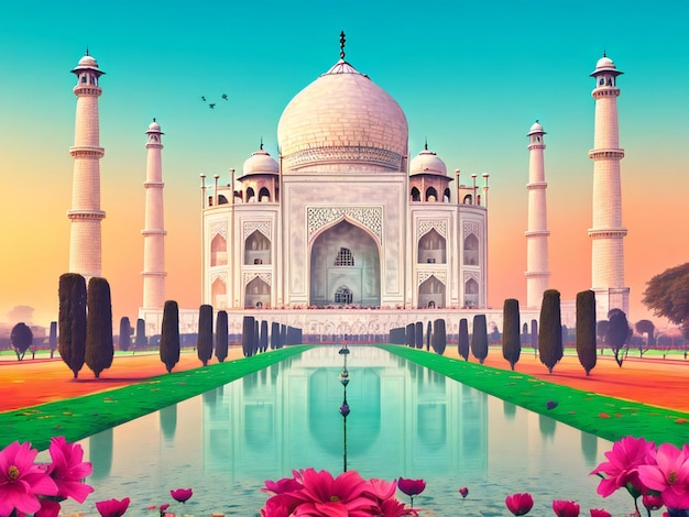 Indien-Unabhängigkeitstag-Illustrations-Hintergrunddesign-KI generiert