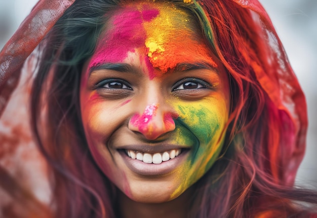 Indische Frauen feiern Holi