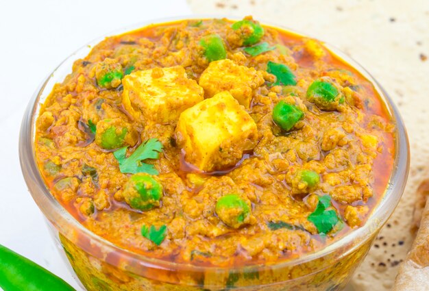 Indische küche mattar paneer food