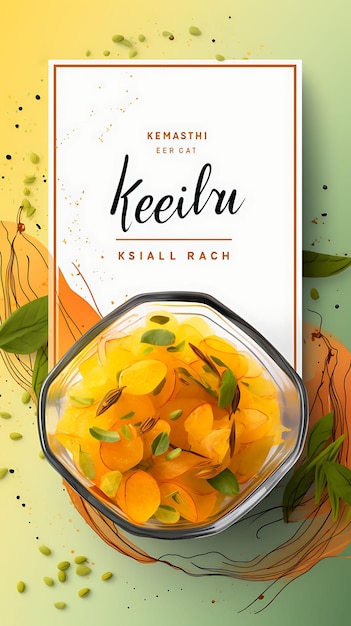 Indische Küche und Kultur durch atemberaubende Plakate und ein farbenfrohes Menü-Flyer-Konzept