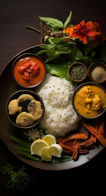 Indische Küche und Kultur durch atemberaubende Poster und ein farbenfrohes Menü-Flyer-Konzept