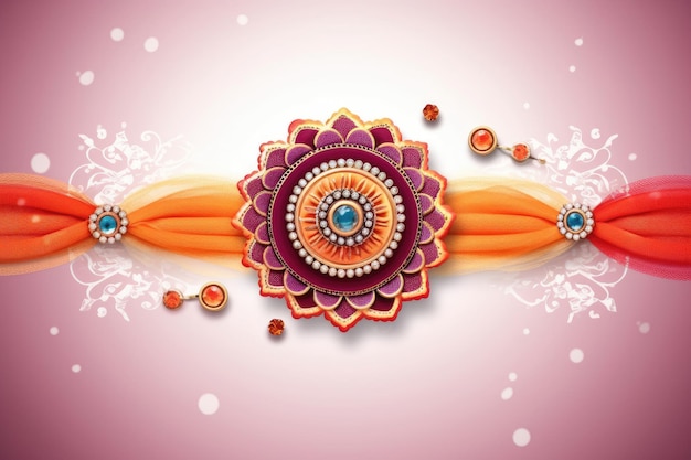 Indische Raakhi-Illustration für Raksha Bandhan-Grüße mit Platz für Text