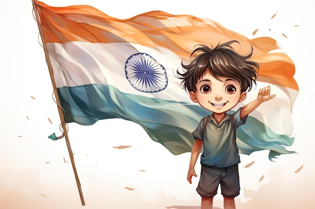 Indische Republik-Tag-Feierlichkeiten mit 26. Januar India 3D-Text und Ashoka-Rad versuchen, Farbe Hand Mann mit indischer Flagge India Gate Vektor Illustration Design