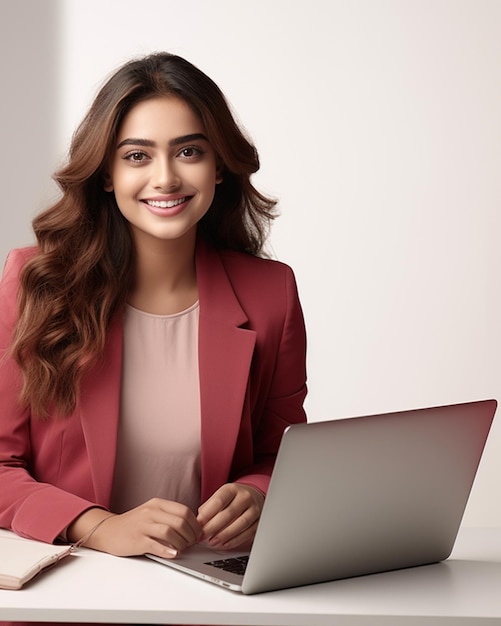 Indische Studentin mit Laptop