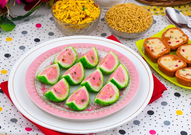 Indische Süßspeise-Wassermelone Mawa Burfi