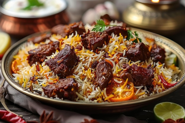 indischer Biryani Reis professionelle Werbung Lebensmittelfotografie