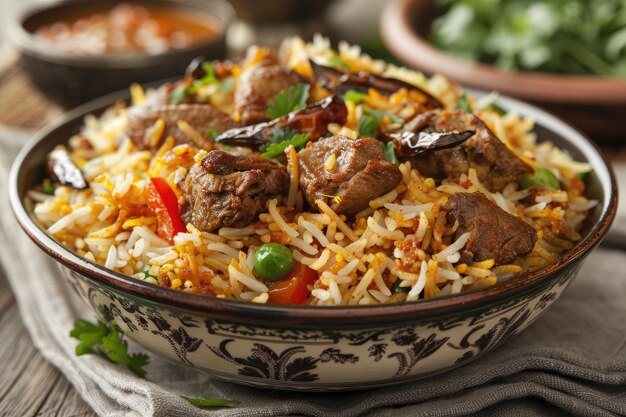 indischer Biryani Reis professionelle Werbung Lebensmittelfotografie