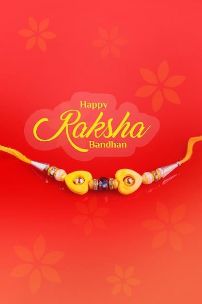 Foto indisches festival raksha bandhan, fröhliches raksha bandhan in englischer kalligraphie