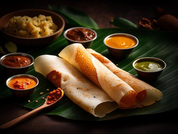 Indisches Frühstück Masala Dosa