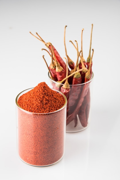 Indisches Gewürz Rote Chili oder Lal Mirch Pulver
