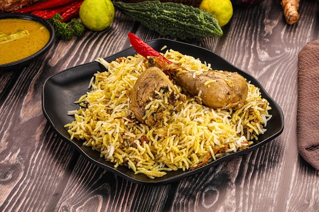 Indisches Hühnerbiryani mit Basmati-Reis