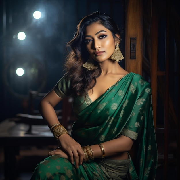 Indisches Mädchen mit Saree