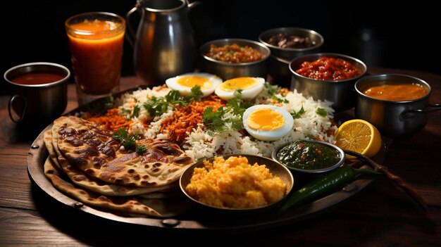 Indisches Streetfood Khakhara auf einem Teller auf einem Tisch