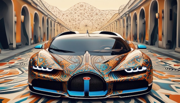 Foto individuelles bugatti-konzeptdesign