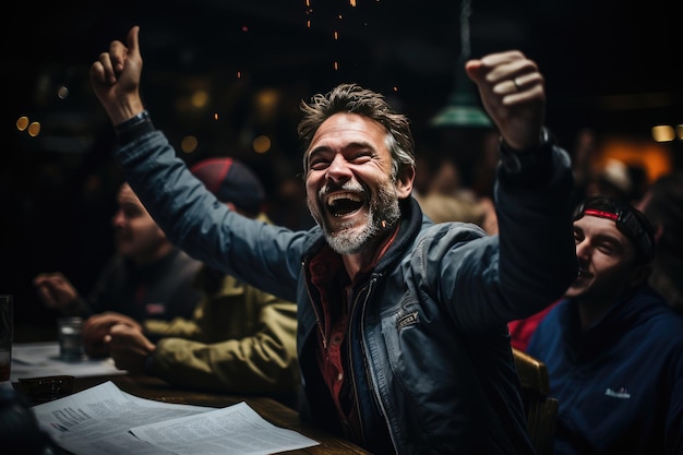 Individuo frustrado observa a su rival celebrando el éxito de la IA generativa