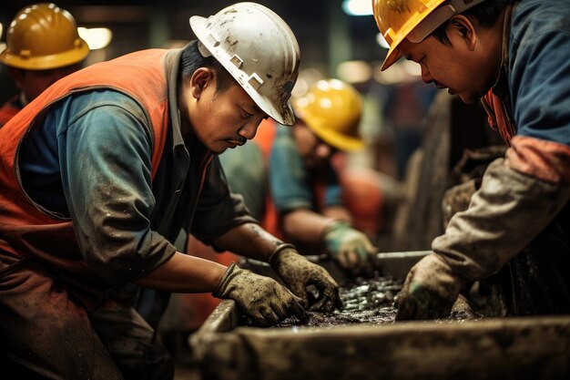 Foto individuos dedicados a su trabajo que demuestran determinación, enfoque y resiliencia