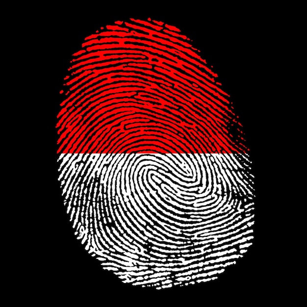 indonesia_flag auf Fingerabdruck