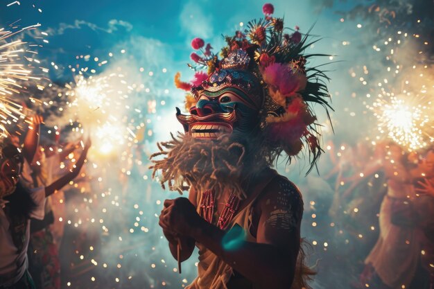 Foto indonesien nyepi-festivalfeiern