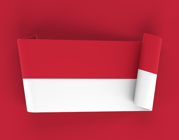 Indonesien Ribbon Banner