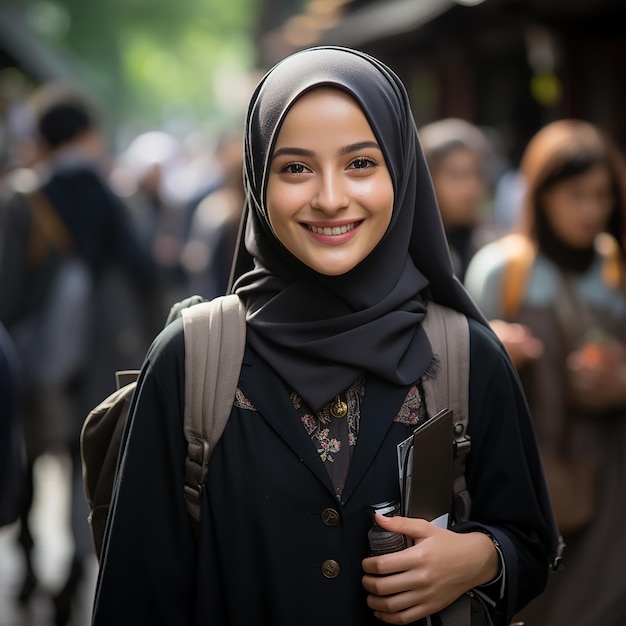 Indonesische muslimische Studentinnen sind sehr schön