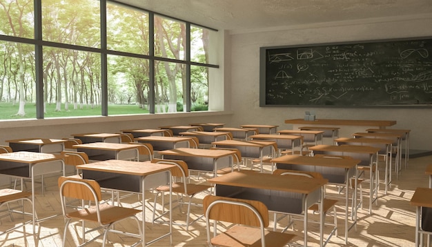 Indoor-Klassenzimmer-Szene