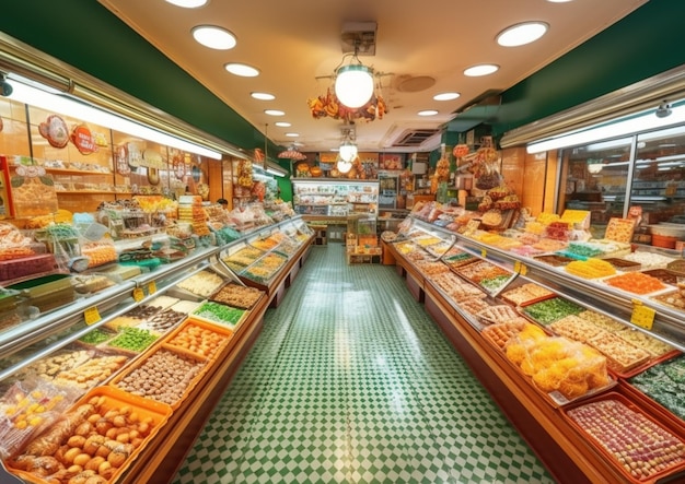 Indoor- oder Innensupermarkt mit generativer KI