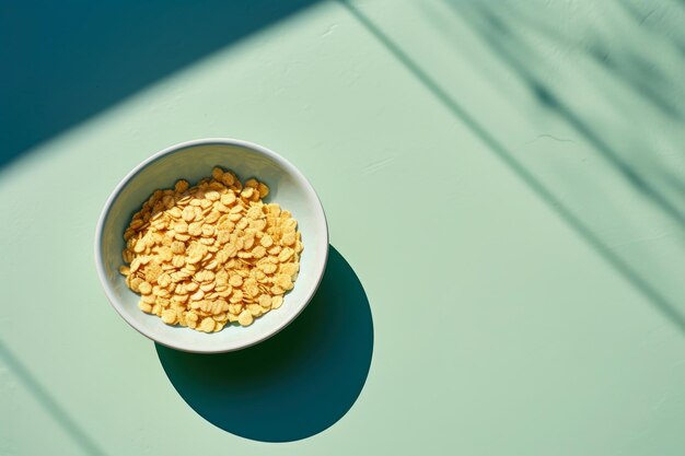 Foto indulgência matinal tiro aéreo de cereais de pequeno-almoço