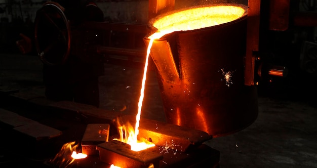 Industria del acero fundido líquido Fundición, fundición, moldeo y fundición