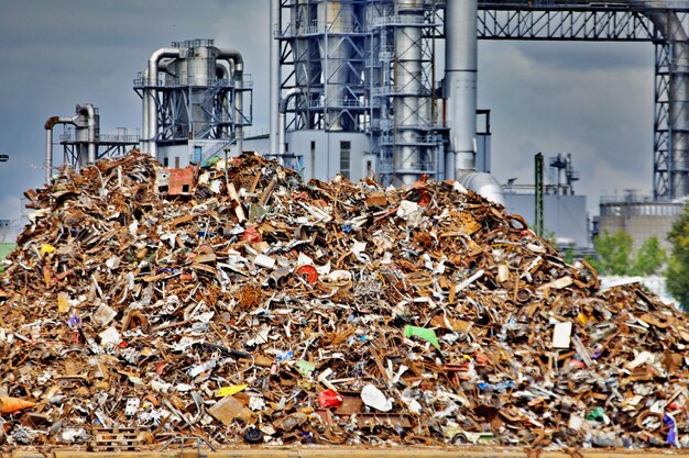 Foto industria de chatarra metálica