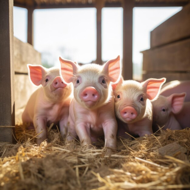 Foto industria de la cría de cerdos ganadería de carne de cerdo