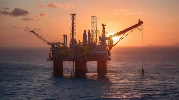 Foto indústria de carga de plataformas offshore produção de petróleo e gás oleoduto