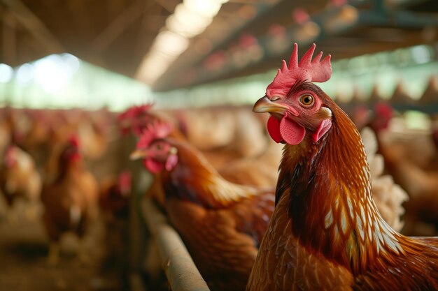 Foto indústria de criação de galinhas instantânea estética