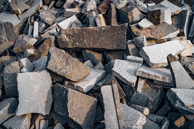 Indústria de mineração pedreira grande relevo escalonado em terraços panorama de minas e pedreiras fundo abstrato sem costura rachaduras e camadas de arenito vista cortada