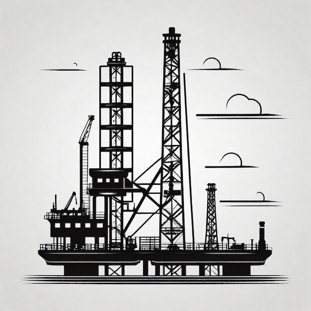 Foto indústria e extração de plataformas petrolíferas