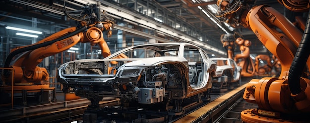 Indústria robótica manufatureira Indústria 4 0 automotiva