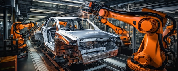 Indústria robótica manufatureira Indústria 4 0 automotiva