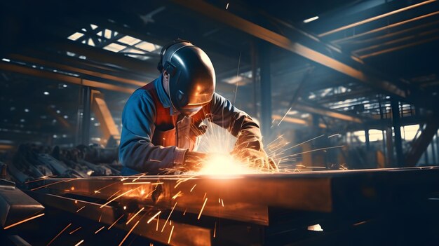 Foto industriearbeiter in der fabrik