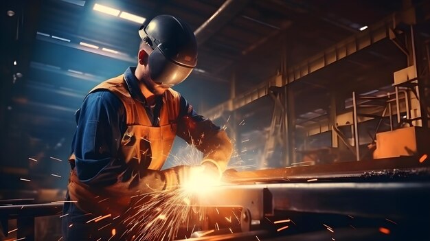 Foto industriearbeiter in der fabrik