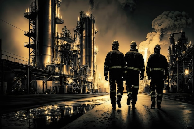 Industriearbeiter in der Ölindustrie