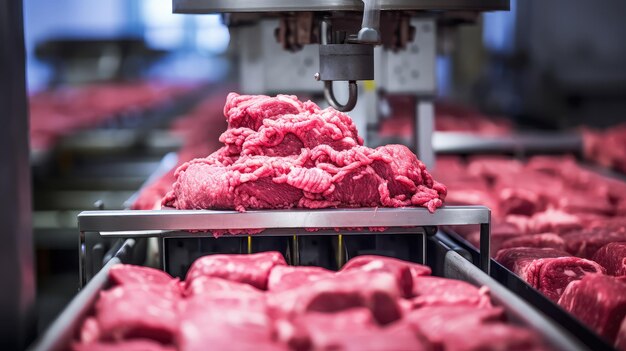 Industrielle Herstellung von Gürtelfleisch