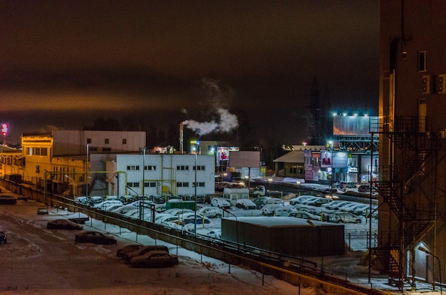 Foto industrielle winteransicht