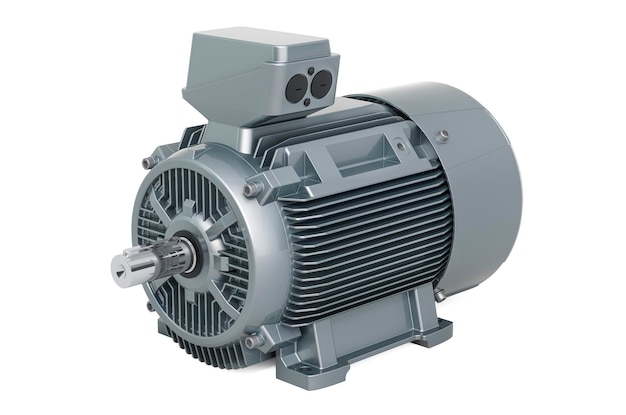 Industrieller Elektromotor 3D-Rendering