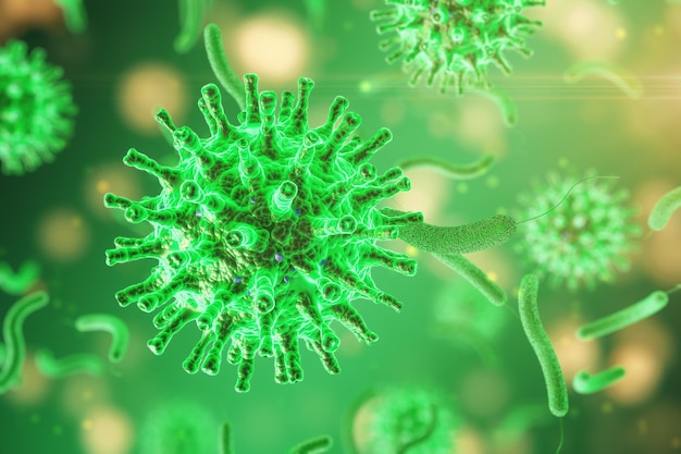 Infecção por gripe do coronavírus verde 2019ncov