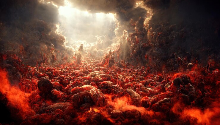 Foto inferno fundo abstrato ai gerado