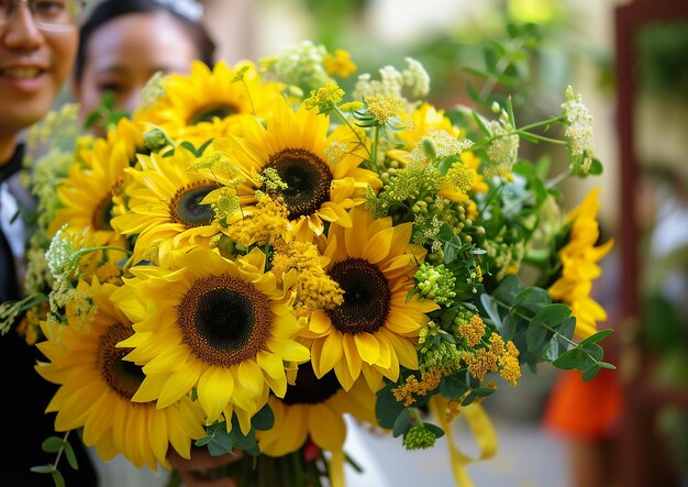 Foto el infinito horizonte del girasol