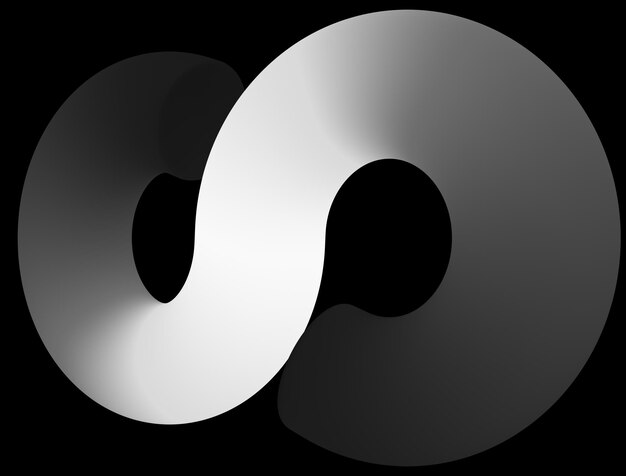 Infinity 3D-Zeichensymbol isoliert