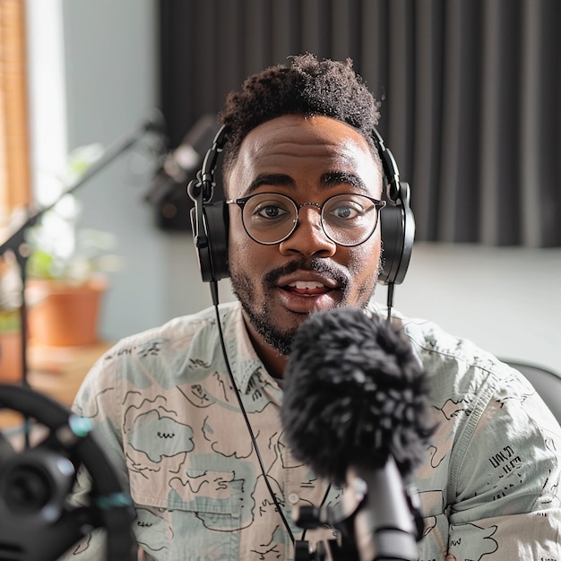 Influencer masculino negro y creador de contenido